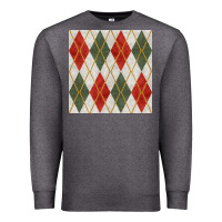 Charcoal Heather christmas diamond plaid seamless pattern Premium Sweatshirt - BundleAndBundleShop