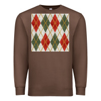Chestnut christmas diamond plaid seamless pattern Premium Sweatshirt - BundleAndBundleShop