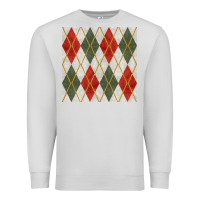 Dove Grey christmas diamond plaid seamless pattern Premium Sweatshirt - BundleAndBundleShop