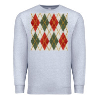 Heather Grey christmas diamond plaid seamless pattern Premium Sweatshirt - BundleAndBundleShop