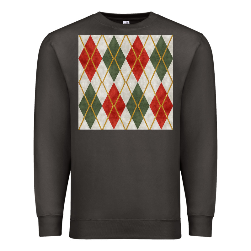 Christmas Diamond Plaid Seamless Pattern Premium Sweatshirt by BundleAndBundleShop | Teevron