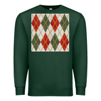 Sports Green christmas diamond plaid seamless pattern Premium Sweatshirt - BundleAndBundleShop