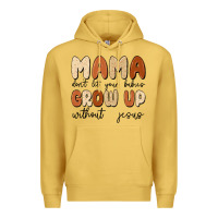 Antique Gold mama dont let your babies grow up without jesus Premium Hoodie - MaliasSmallBusiness