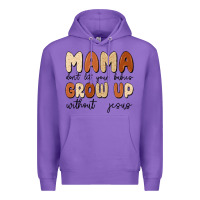 Purple mama dont let your babies grow up without jesus Premium Hoodie - MaliasSmallBusiness