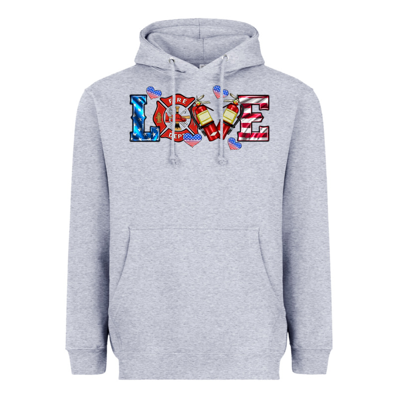 Firefighter Love Heavyweight Hoodie by HRA Design Shop | Teevron