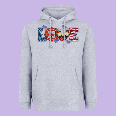 Firefighter Love Heavyweight Hoodie Designed By Hra Design Shop