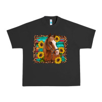 Pigment Black horse sunflowers turquoise wooden serape leopard Urban Heavy Tee - Artiststas