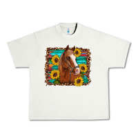 Pistachio horse sunflowers turquoise wooden serape leopard Urban Heavy Tee - Artiststas