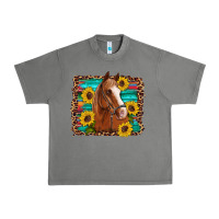 Tornado horse sunflowers turquoise wooden serape leopard Urban Heavy Tee - Artiststas