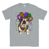 Heather Grey mardi gras hat  english bulldog Classic Tee - RanaPortraitStore