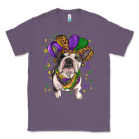 Lavender mardi gras hat  english bulldog Classic Tee - RanaPortraitStore