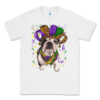 White mardi gras hat  english bulldog Classic Tee - RanaPortraitStore