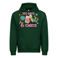Forest Green 100 days of coffe and chaos Urban Hoodie - MaliasSmallBusiness