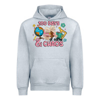 Heather Grey 100 days of coffe and chaos Urban Hoodie - MaliasSmallBusiness
