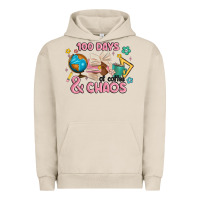 Pigment French Oak 100 days of coffe and chaos Urban Hoodie - MaliasSmallBusiness