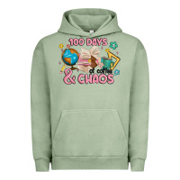 Pigment Oil Green 100 days of coffe and chaos Urban Hoodie - MaliasSmallBusiness