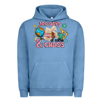 Pigment Pebble Blue 100 days of coffe and chaos Urban Hoodie - MaliasSmallBusiness