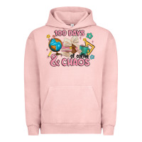 Pigment Salmon 100 days of coffe and chaos Urban Hoodie - MaliasSmallBusiness
