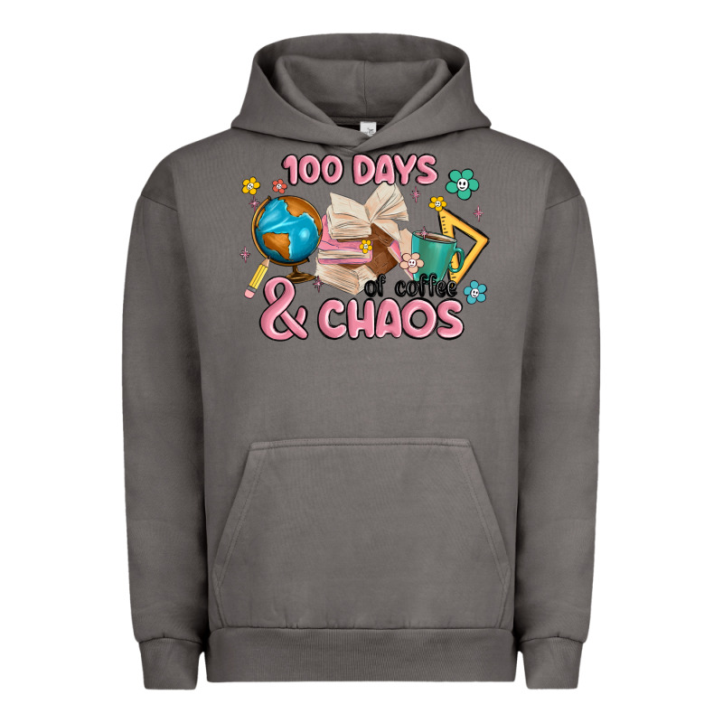 100 Days Of Coffe And Chaos Urban Hoodie by MaliasSmallBusiness | Teevron