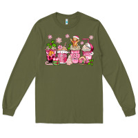 Army Green pink christmas coffee cups Long Sleeve Tee - Zillion Design Studio