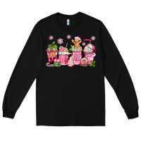 Black pink christmas coffee cups Long Sleeve Tee - Zillion Design Studio