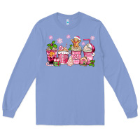 Colony Blue pink christmas coffee cups Long Sleeve Tee - Zillion Design Studio