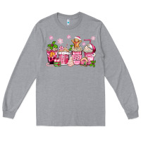 Heather Grey pink christmas coffee cups Long Sleeve Tee - Zillion Design Studio