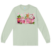Matcha pink christmas coffee cups Long Sleeve Tee - Zillion Design Studio