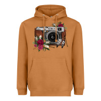 Meerkat floral feather vintage camera Heavyweight Hoodie - FaDigitalArtStudio