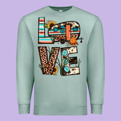 Love Camp Premium Sweatshirt Designed By Jahusdesignshop