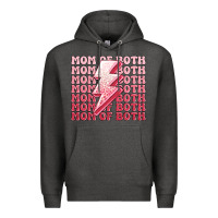 Charcoal Heather mom of both girls Premium Hoodie - MaliasSmallBusiness