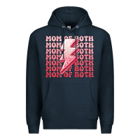Navy mom of both girls Premium Hoodie - MaliasSmallBusiness