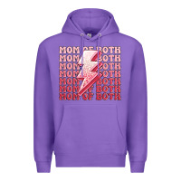 Purple mom of both girls Premium Hoodie - MaliasSmallBusiness