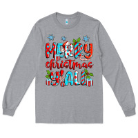 Heather Grey merry christmas y'all Long Sleeve Tee - Zillion Design Studio