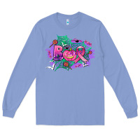 Colony Blue halloween boo with cancer ribbon Long Sleeve Tee - AdoDesignShop