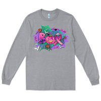 Heather Grey halloween boo with cancer ribbon Long Sleeve Tee - AdoDesignShop