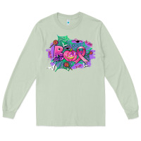 Matcha halloween boo with cancer ribbon Long Sleeve Tee - AdoDesignShop