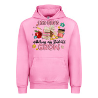Fuchsia Pink 100 days of watching my students grow Urban Hoodie - MaliasSmallBusiness