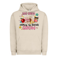Pigment French Oak 100 days of watching my students grow Urban Hoodie - MaliasSmallBusiness