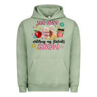 Pigment Oil Green 100 days of watching my students grow Urban Hoodie - MaliasSmallBusiness