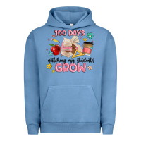 Pigment Pebble Blue 100 days of watching my students grow Urban Hoodie - MaliasSmallBusiness