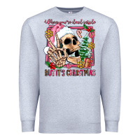 Heather Grey when you're dead inside but it's christmas Premium Sweatshirt - AdoDesignShop