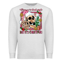 Oatmeal Heather when you're dead inside but it's christmas Premium Sweatshirt - AdoDesignShop