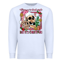 White when you're dead inside but it's christmas Premium Sweatshirt - AdoDesignShop