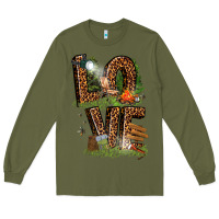 Army Green love camping Long Sleeve Tee - texasbilliewilder