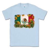 Dusty Blue mexican flag Classic Tee - Zillion Design Studio