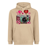 Mushroom floral heart pink leopard vintage camera Heavyweight Hoodie - FaDigitalArtStudio