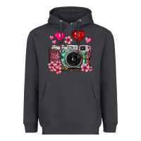 Smoke floral heart pink leopard vintage camera Heavyweight Hoodie - FaDigitalArtStudio