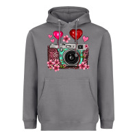 Storm floral heart pink leopard vintage camera Heavyweight Hoodie - FaDigitalArtStudio