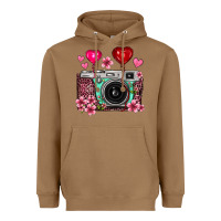Toasted Coconut floral heart pink leopard vintage camera Heavyweight Hoodie - FaDigitalArtStudio